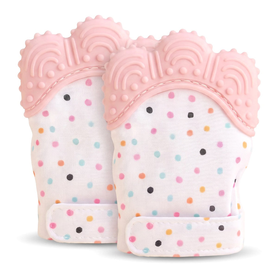 Teething mitten — Pink (pair)